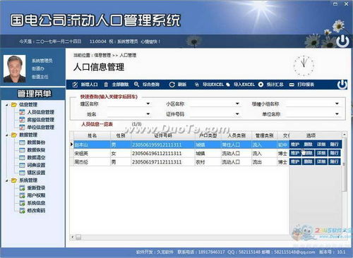 流動人口管理系統
